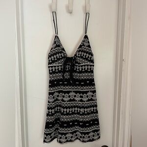 Alice + Olivia Black and White Mini Dress